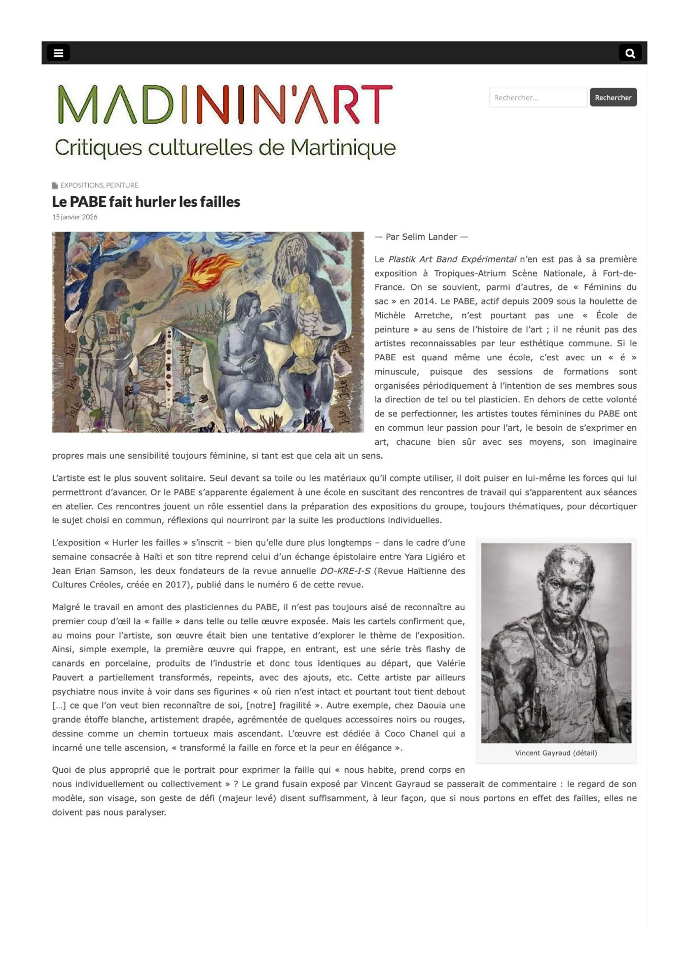 Madinin art le pabe fait hurler les failles